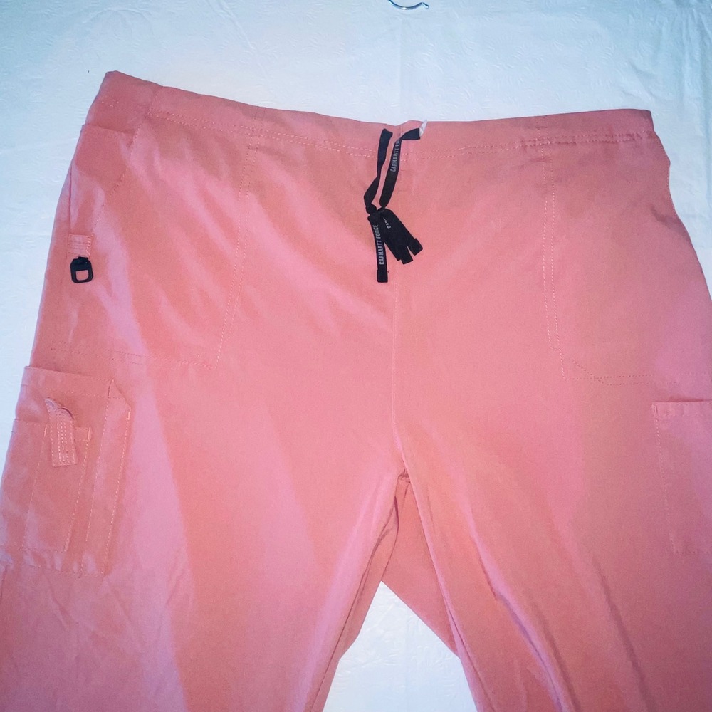 Carhartt Womens Force Cargo Scrub Pants 3XL Pink Stretchy Performance C52110
